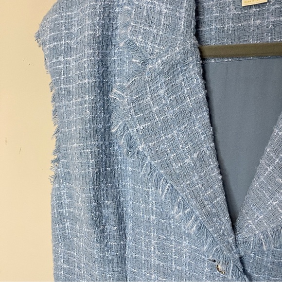 NWOT MAEVE Anthropologie Tweed Sleeveless Blazer Mini Dress, Size 14 - Picture 6 of 13